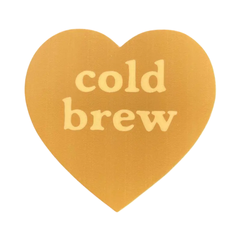 Cold Brew Coffee Heart Sticker