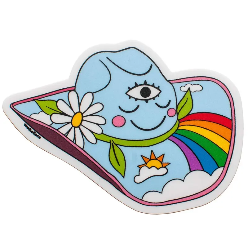 Colorful Rainbow Hat Graphic Sticker