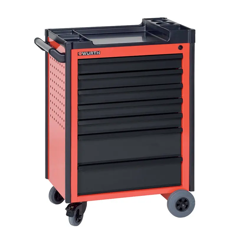 Compact 7-Drawer Mobile Tool Cart with Locking Casters