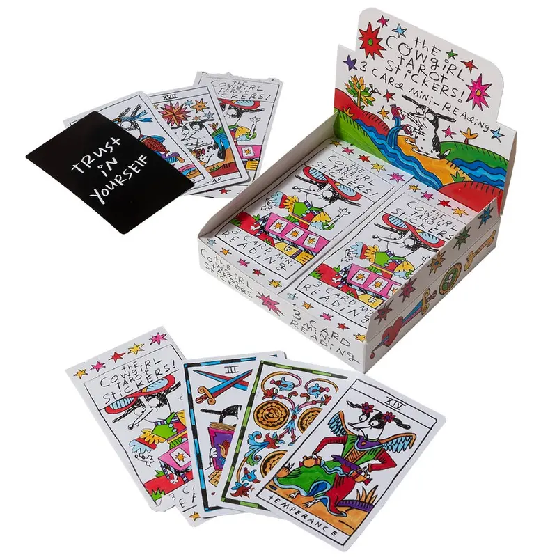 Cowgirl Tarot Mini Sticker Set – Three-Card Reading Pack