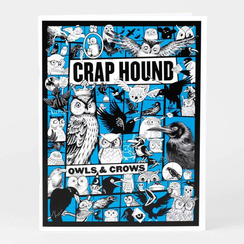 ‘Crap Hound’ Wildlife Art Print Featuring Owls and Crows