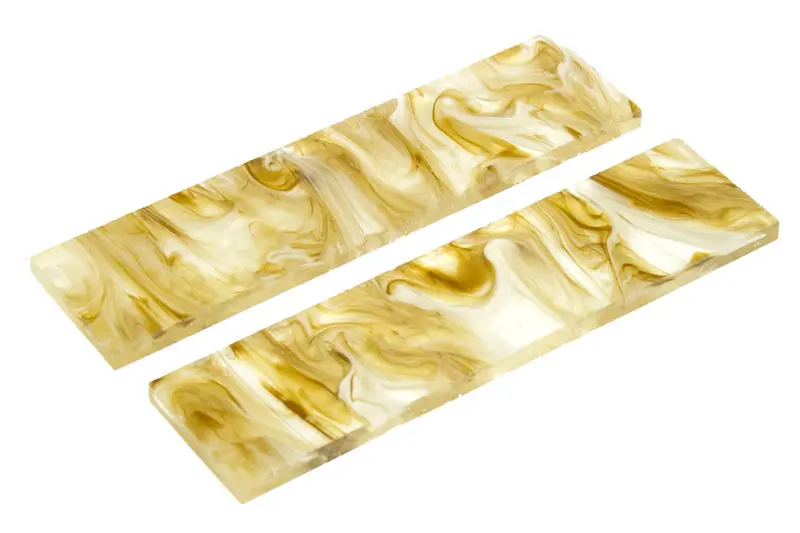 Creamy Coffee Knife Handle Scales – 0.24″ Thick × 1.5″ × 5″ (Pair)