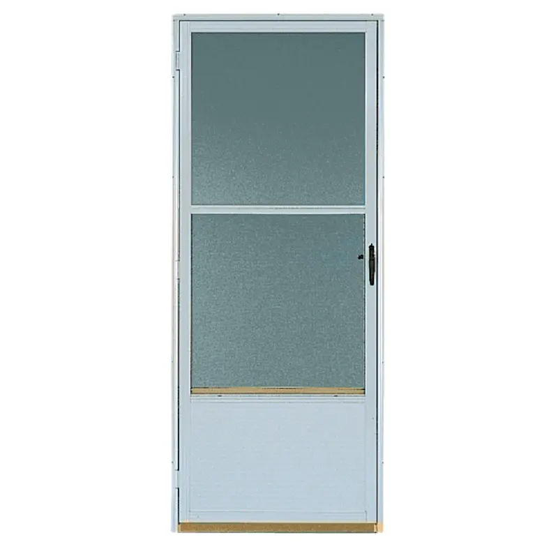 Croft Aluminum Storm Door – 36-Inch W X 80-Inch H White Self-Storing Continental Style 1