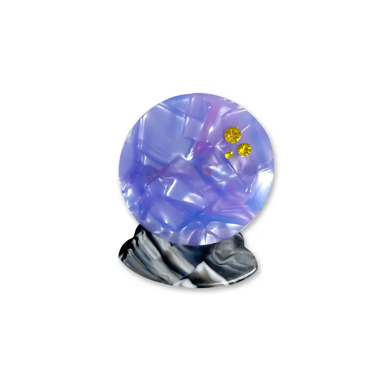 Crystal Ball Acetate Hair Clip – Retro Glam Accessory