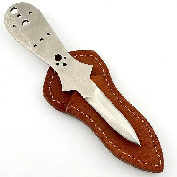 Custom Leather El Paso Dagger / Oyster Shucker Sheath – SHWW121 (1.25″ x 4″, Belt Clip)