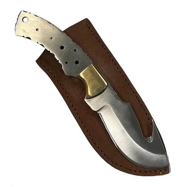 Custom Leather Sheath for Armageddon Skinner / Mako Gut Hook – SHWW95 (2-3/8″ x 7.25″, Belt Loop)