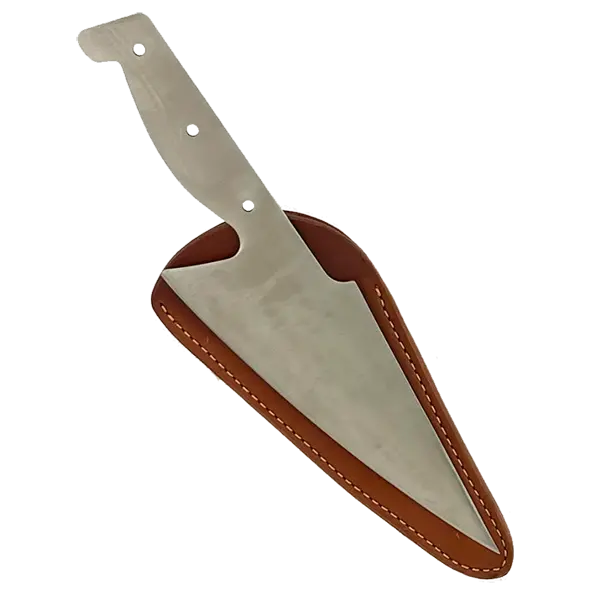 Custom Leather Sheath for Rockin / Ugly Chef Knife – 3.5″ Opening, 8″ Length (With Belt Loop)