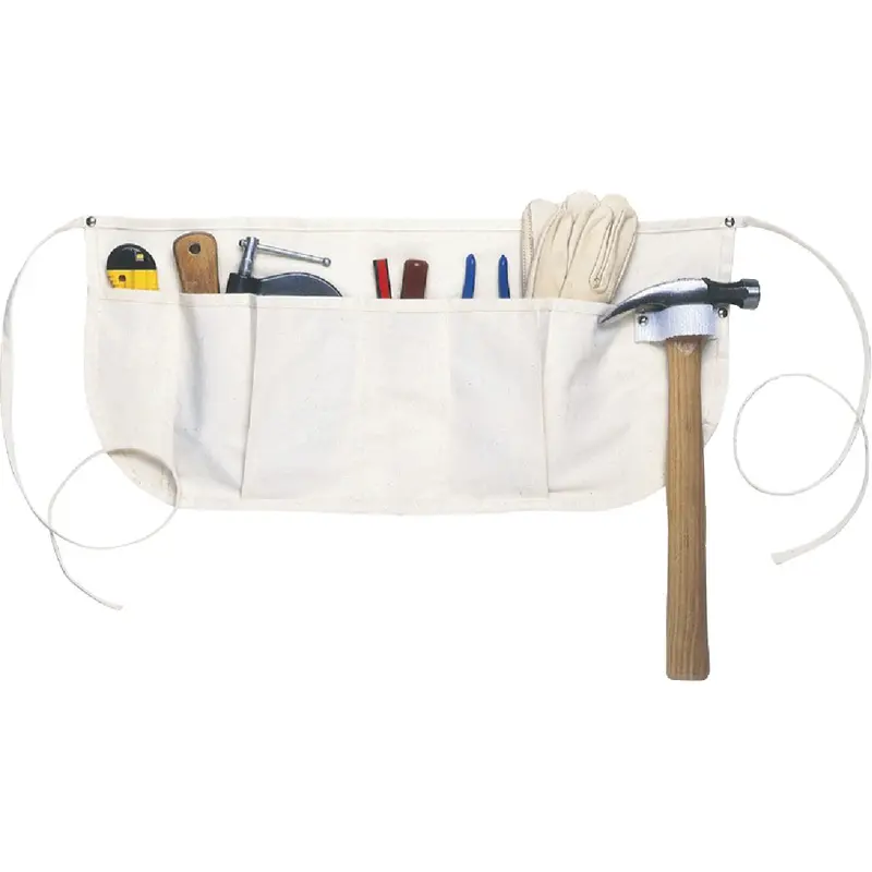 Custom Leathercraft Canvas Nail Apron – 5-Pocket Design For Contractors And Craftsmen 1