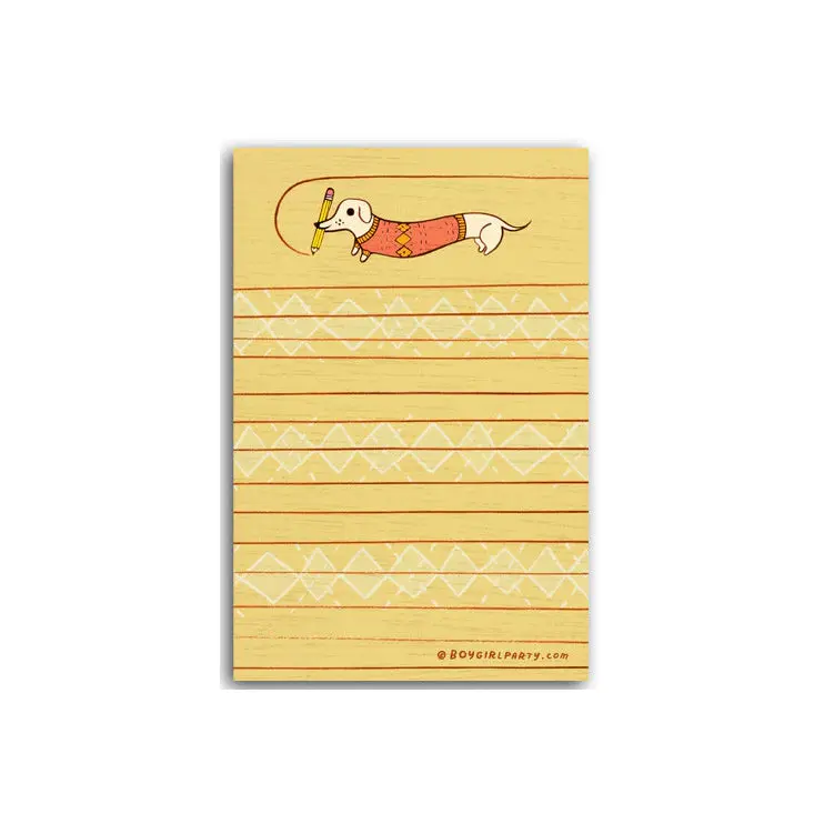 Dachshund-Themed Notepad – Illustrated Stationery