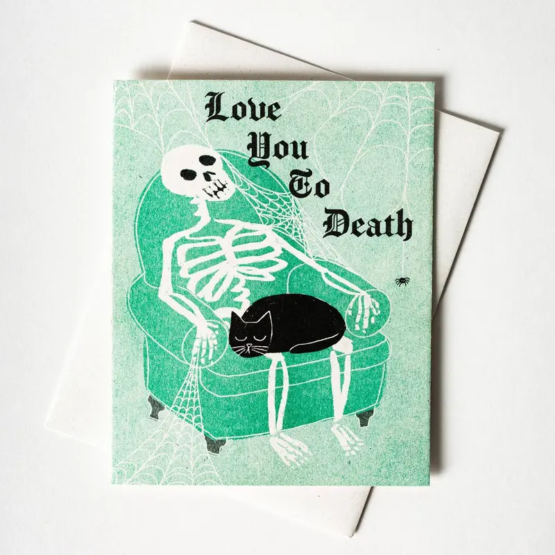Dark Romance ‘Love You To Death’ Risograph Card