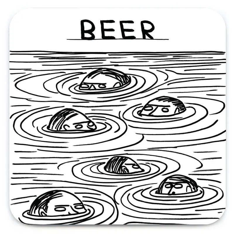 David Shrigley Beer Coaster Design