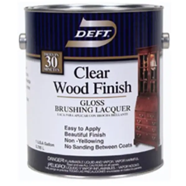 Deft Clear Gloss Wood Lacquer – Gallon Brush-On Formula