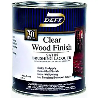 Deft Clear Satin Wood Lacquer – Gallon Brush-On Formula