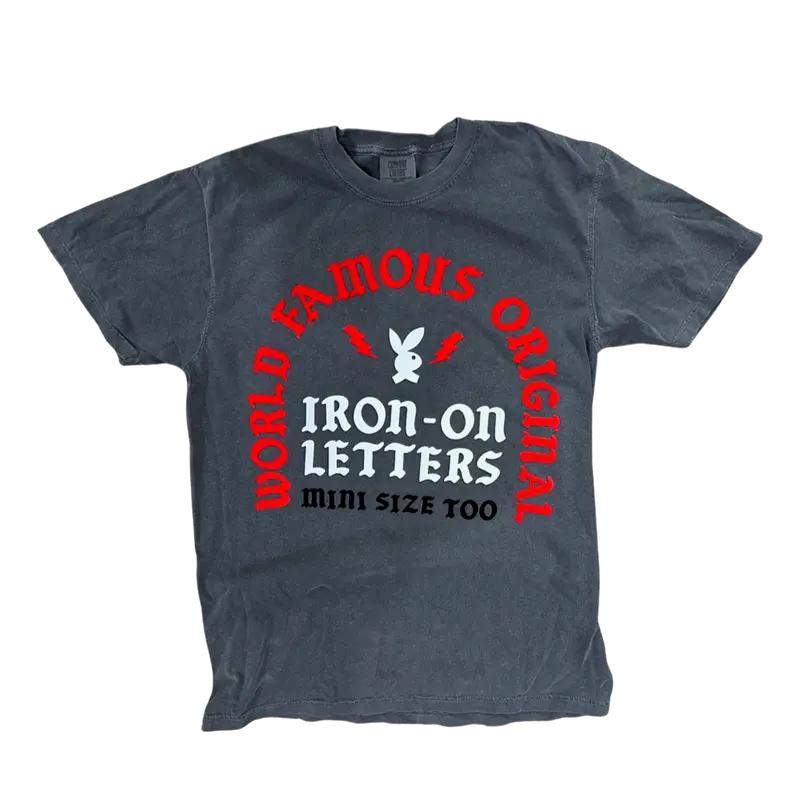 DIY Iron-On Flocked Alphabet Letter Set for Custom Apparel