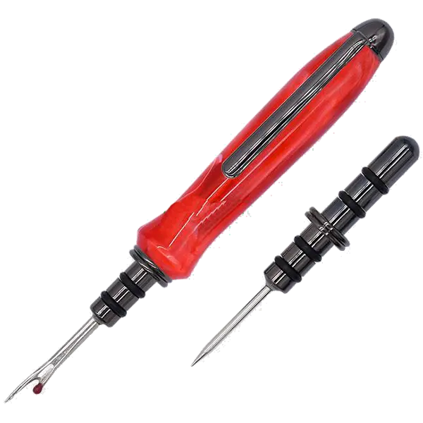 Dual-Tip Seam Ripper – Gunmetal Finish with Small Blade and Stiletto Point (Style #91)