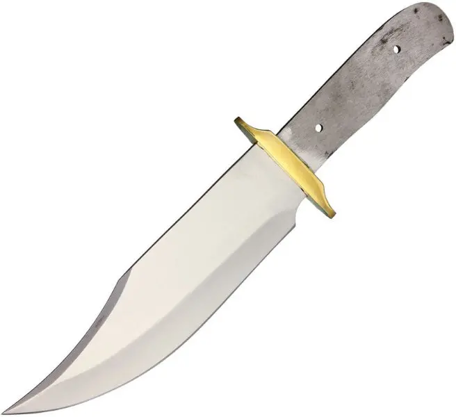 Economy 13.25″ Tyler Bowie Hunter with Stainless Clip Point Blade and Brass Guard