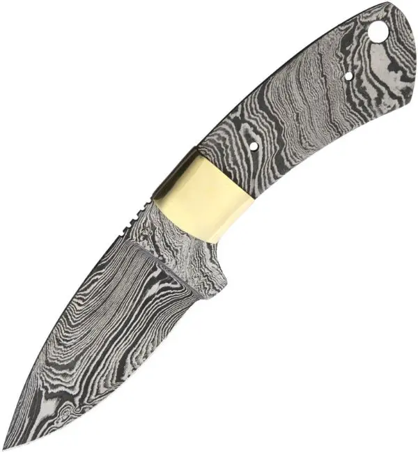 Economy 7″ Tejas Caper Damascus Drop Point with Brass Guard