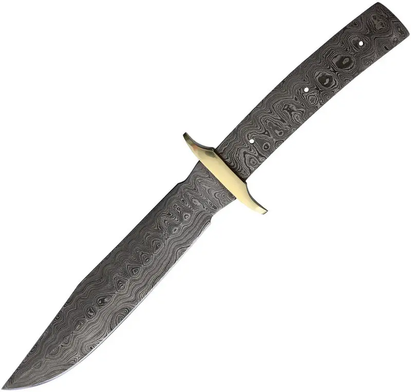 Economy Ranger Bowie Blank – 12.25-Inch Damascus Steel Knife Stock