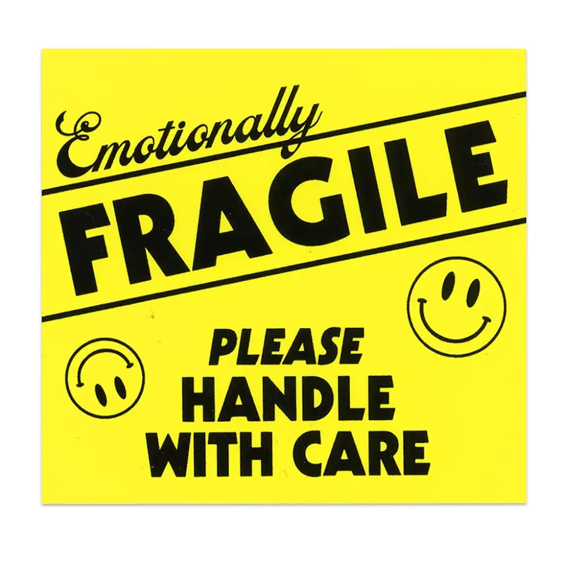 ‘Emotionally Fragile’ Sticker – Satirical Self-Awareness Decal