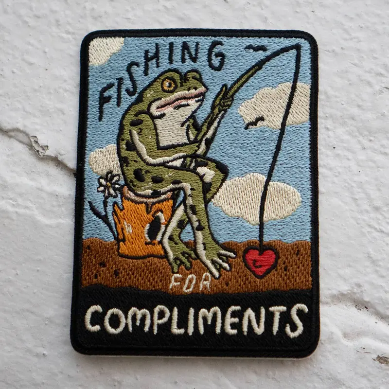 ‘Fishing For Compliments’ Reusable Sticky Patch