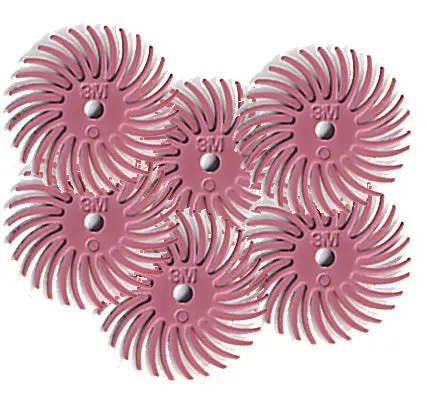 Foredom Scotch-Brite Radial Bristle Discs – 3/4″ Pink, Pumice (1200-Grit Equivalent), 6-Pack #A-4516-6