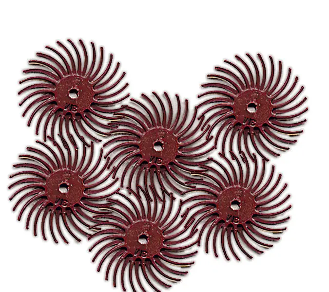 Foredom Scotch-Brite Radial Bristle Discs – 3/4″ Red, 220-Grit, 6-Pack #A-4513-6