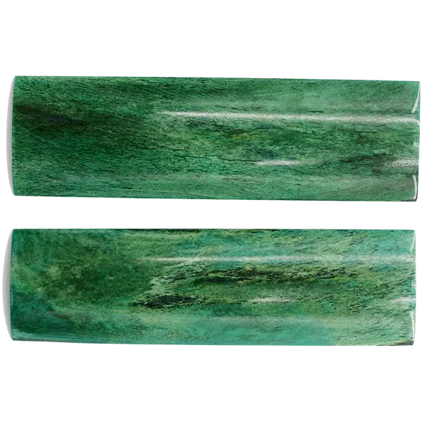 Forest Green Dyed Bone Knife Scales – Nature-Inspired Hue, .25″ × 1.5″ × 5″