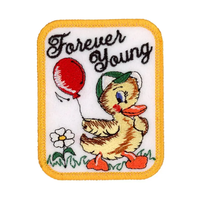 ‘Forever Young’ Vintage-Style Embroidered Patch