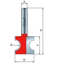 Freud Bull Nose (Half-Round) Router Bit Set