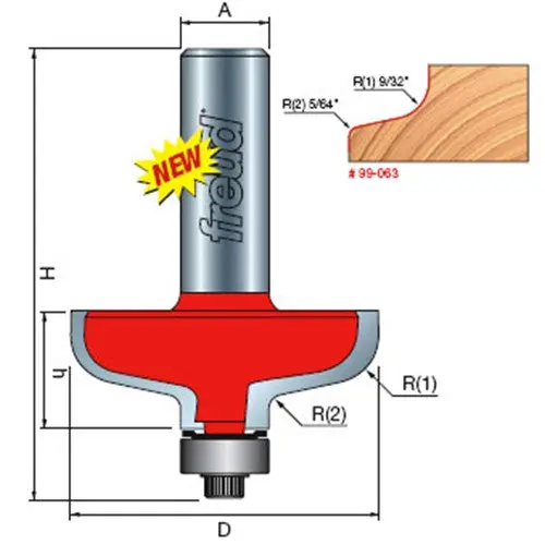 Freud No-Lip Door Edge Router Bit – Flush-Fit Profile