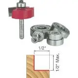 Freud Rabbeting Router Bit Set with Guide Bearings