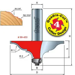 Freud Table Edge and Handrail Profiling Router Bits