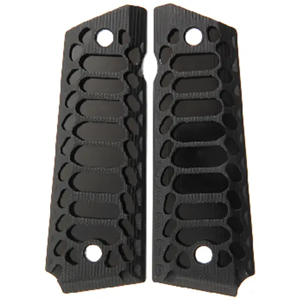Full-Size 1911 G10 Skeletonized Grip Panels with Matte Black Inlays