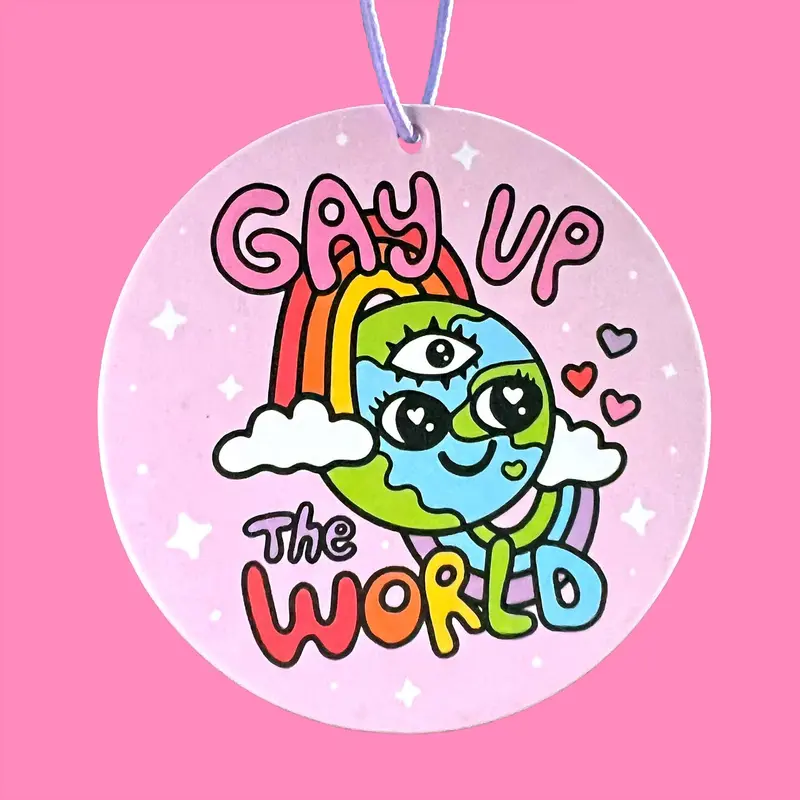 Gay Up the World Car Air Freshener