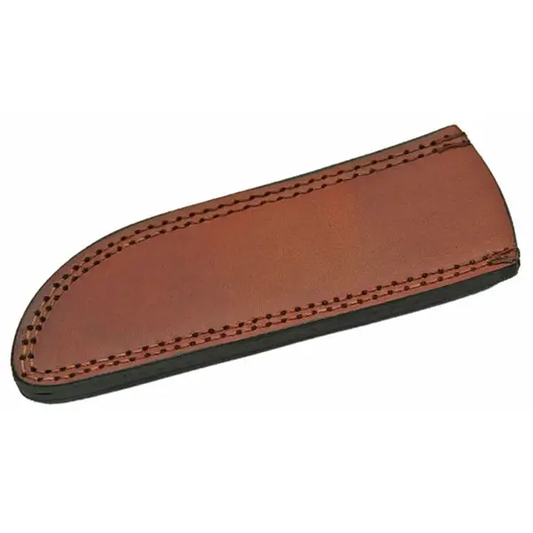 Genuine Leather Knife Sheath – Drop Point Style, Open Top, Fits 7.34″ Blade (AOL 8.25″)