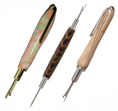 Gold-Plated Seam Ripper, Stiletto, and Fabric Clip Set
