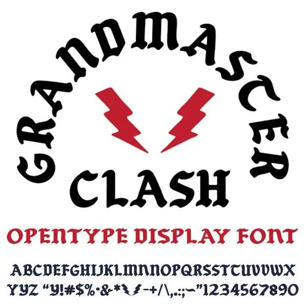 Grandmaster Clash Typography Font