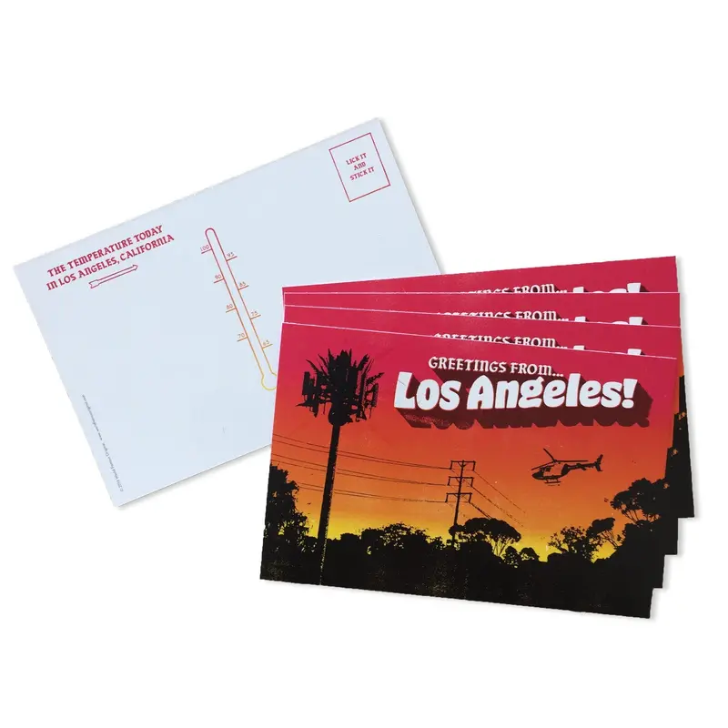 Greetings From Los Angeles Illustrated Postcards