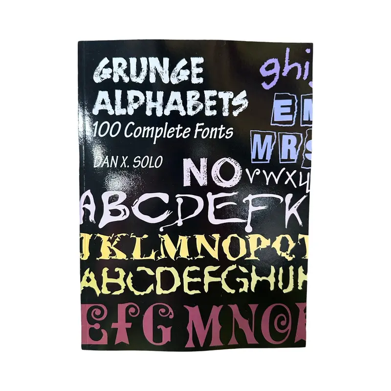 Grunge Alphabets Sticker Set – Distressed Typography Collection