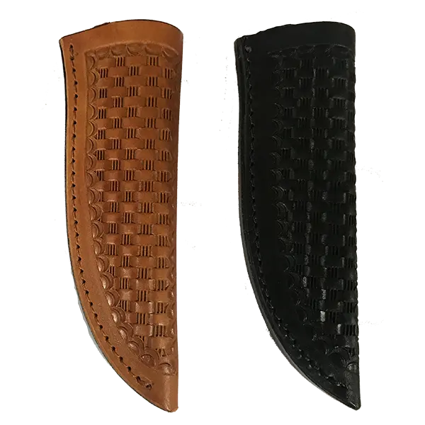 Hand-Tooled Leather Knife Sheath SH225 – USA-Made, 1″ Opening, 4.125″ Length