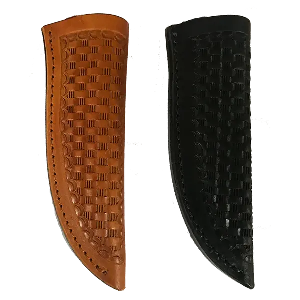 Hand-Tooled Leather Knife Sheath SH700 – USA-Made, 1.75″ Opening, 7″ Length