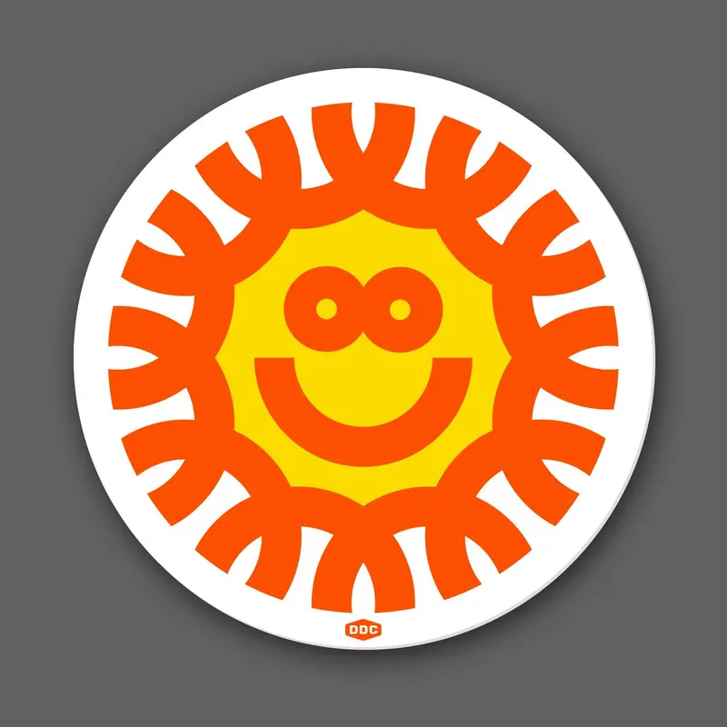 Happy Sun Illustrated Sticker – DDC-355