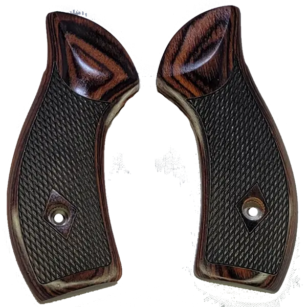 Heritage Roscoe .38 Special +P Replacement Grips – CNC-Textured Rosewood Laminate Panels with Mounting Screw