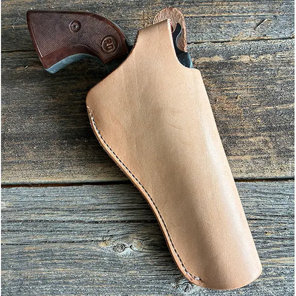 Heritage Rough Rider .22/.22 Mag Holster – Saddle Leather Hunter Style in Black, Handcrafted in Texas