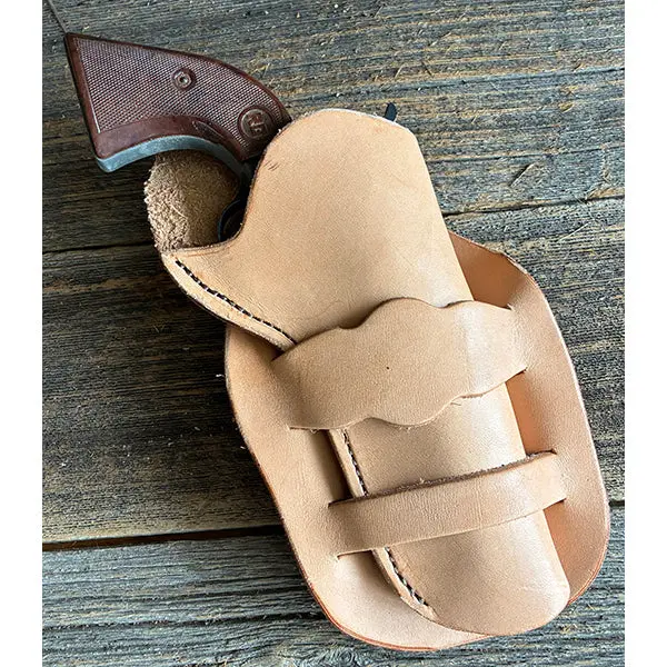 Heritage Rough Rider Holster – ‘Dodge City’ Saddle Leather Design in Light Brown, Texas Crafted
