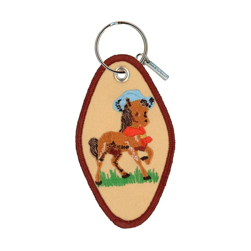 ‘Hey Good Lookin’’ Embroidered Keychain – Retro Flirtation Accessory