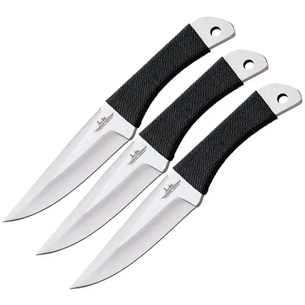 Hibben Cord-Grip Triple Throwing Knife Set – Enhanced Control & Grip