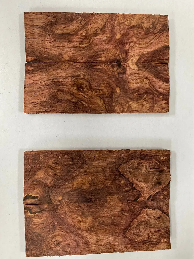 Honduran Rosewood Burl Knife Scale Set – Natural Grain & Figure