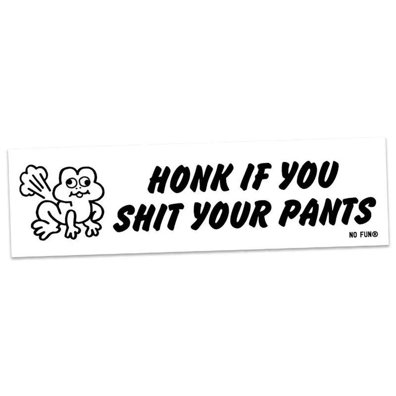 ‘Honk’ Cartoon Frog Bumper Sticker