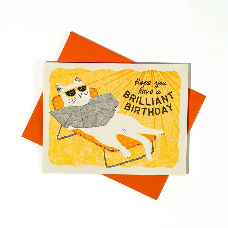 ‘Hope You Have a Brilliant Birthday’ Risograph Card